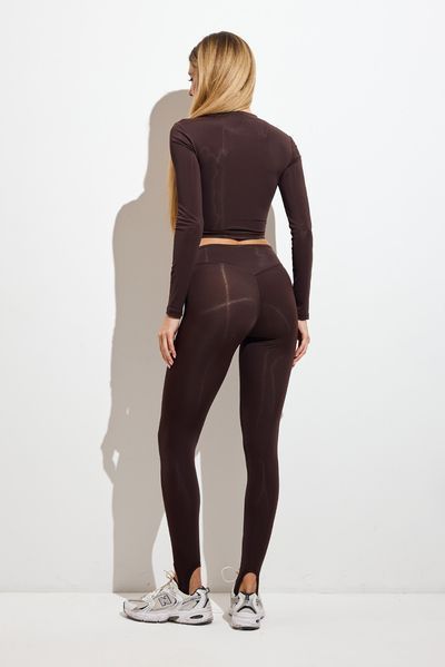 Женские лосины со штрипками Gloss из бифлекса 2056 шоколад 2056-шоколад-s фото