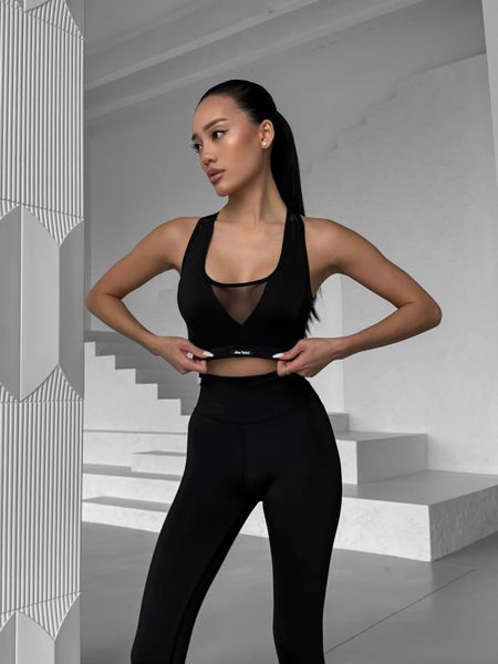 Класичні  спортивні лосини Cleo  з легким компресійним ефектом - 1091 чорний 1091-чорний-m фото