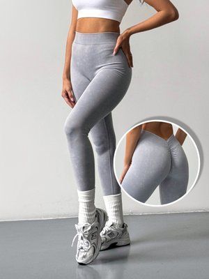 Безшовні жіночі лосини з мікрофібри з push-up ефектом Blaze 1123 сірий 1123-сірий-m фото