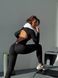 Женский спортивный комбинезон с вырезом на спине и с push-up эффектом Мane 1162 черный 1162-чорний-s фото 8