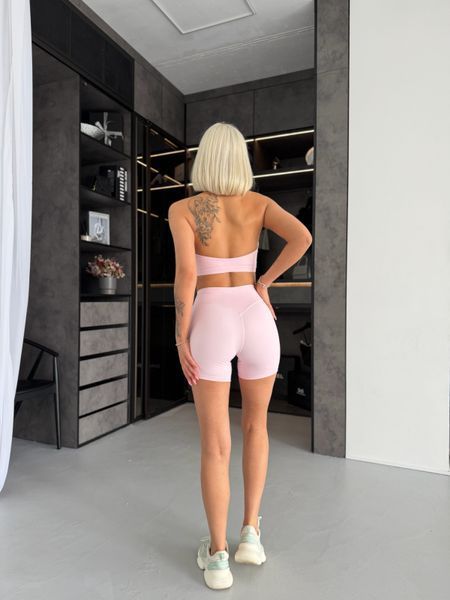 Жіночий спортивний комплект Flex з шортами та топом 2413 рожевий 2413-рожевий-s фото