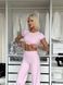 Жіночий спортивний комплект Flex з лосинами кльош та футболкою 1351 рожевий 1351-рожевий-s фото 8