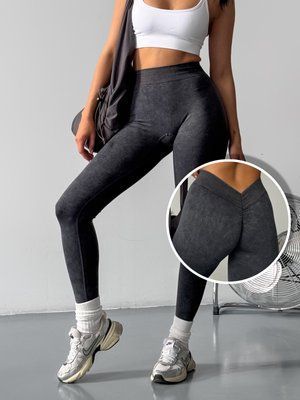 Безшовні жіночі лосини з мікрофібри з push-up ефектом Blaze 1123 графіт 1123-графіт-s фото