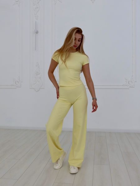 Женские лосины клёш Flex из микрофибры 1300 жёлтый 1300-жовтий-s фото
