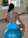 Женский спортивный укороченный  комбинезон MANE с вырезом на спине и с push-up эффектом 1205 голубой 1205-блакитний-s фото 2