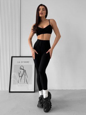 Женский спортивный комплект ROZE из микрофибры 1222 черный 1222-чорний-l фото