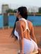 Женский спортивный укороченный  комбинезон MANE с вырезом на спине и с push-up эффектом 1205 белый 1205-білий-s фото 4