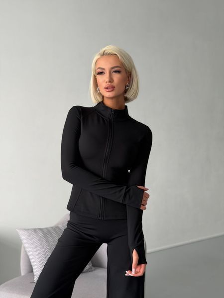 Женская спортивная кофта Flex на каждый день и для спорта 3091 чёрный 3091-чорний-s фото