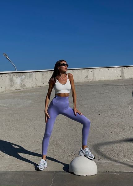безшовні жіночі лосини з пуш-ап (push-up) з мікрофібри 1100 бузковий 1100-бузковий-s фото